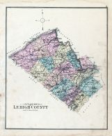 Lehigh County-Outline Map, Lehigh County 1876